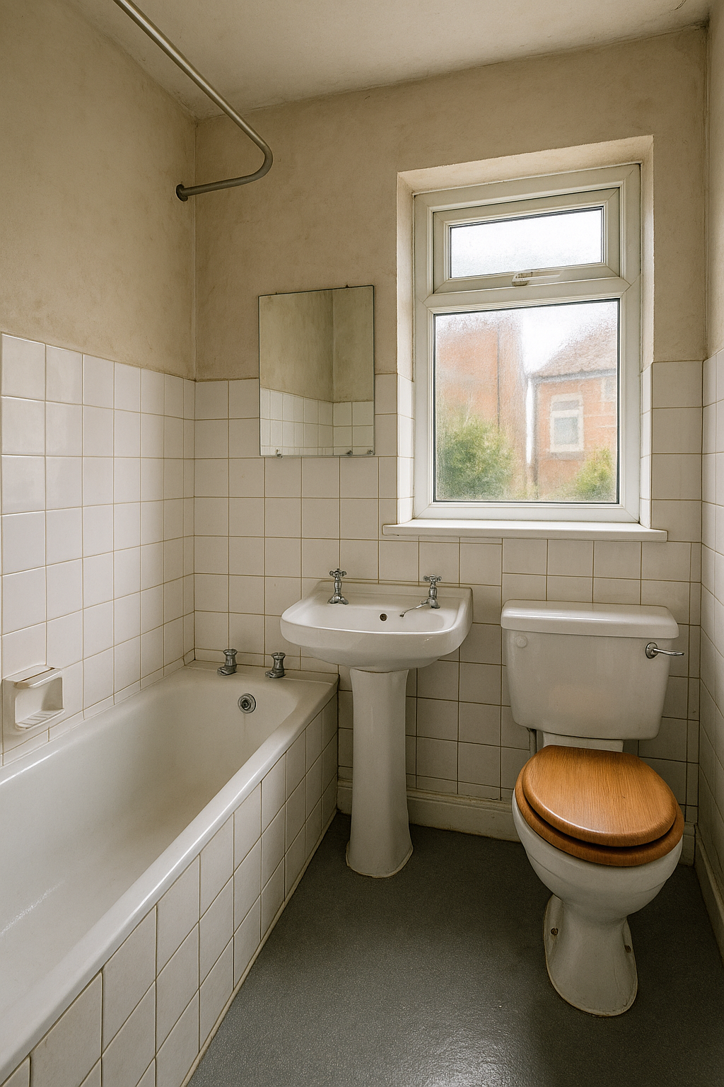A small but clean bathroom.